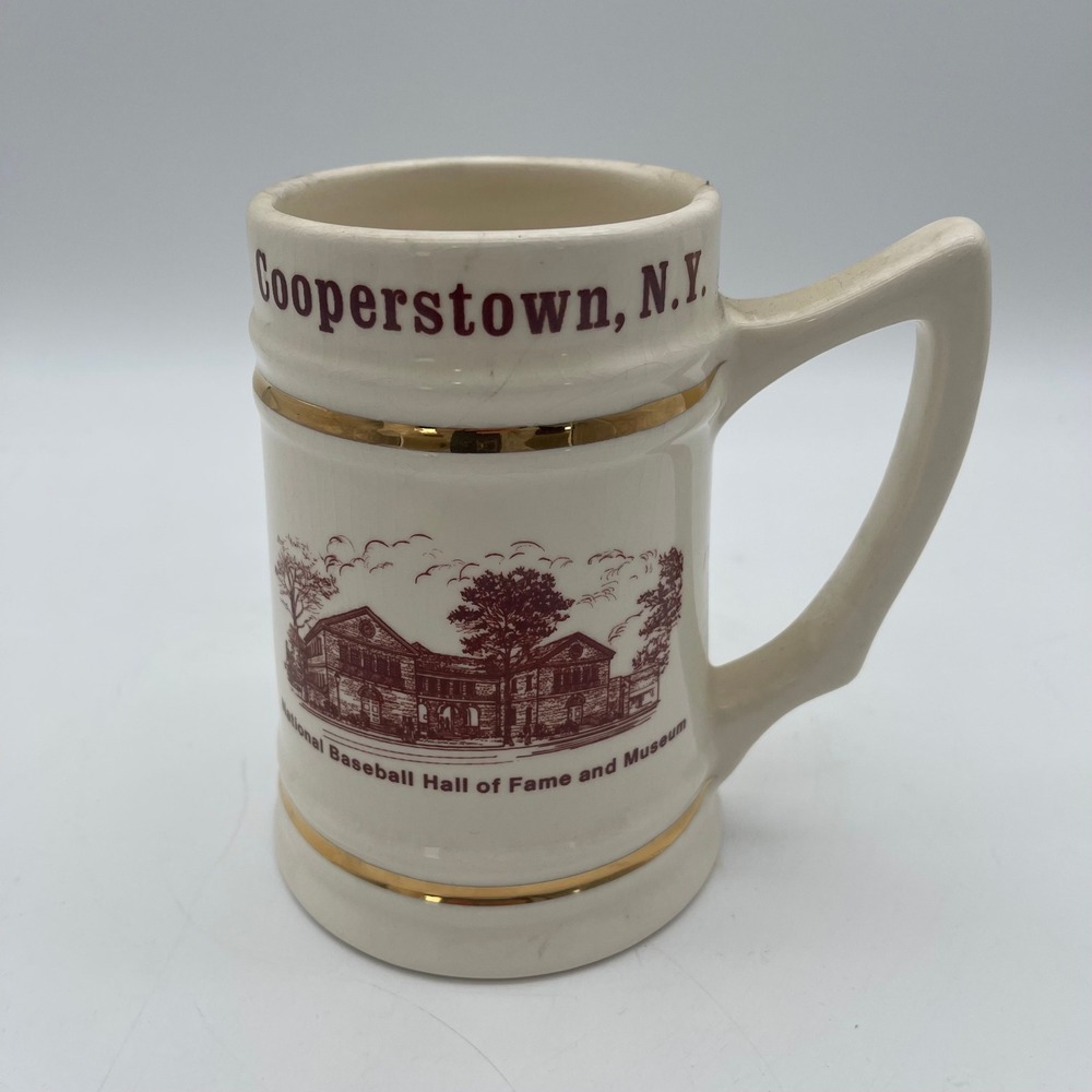 National Baseball Hall of Fame Museum Cooperstown NY Vintage Ceramic Beer Stein